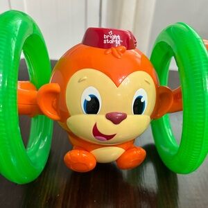 Bright Starts Orange and Green Monkey Toy